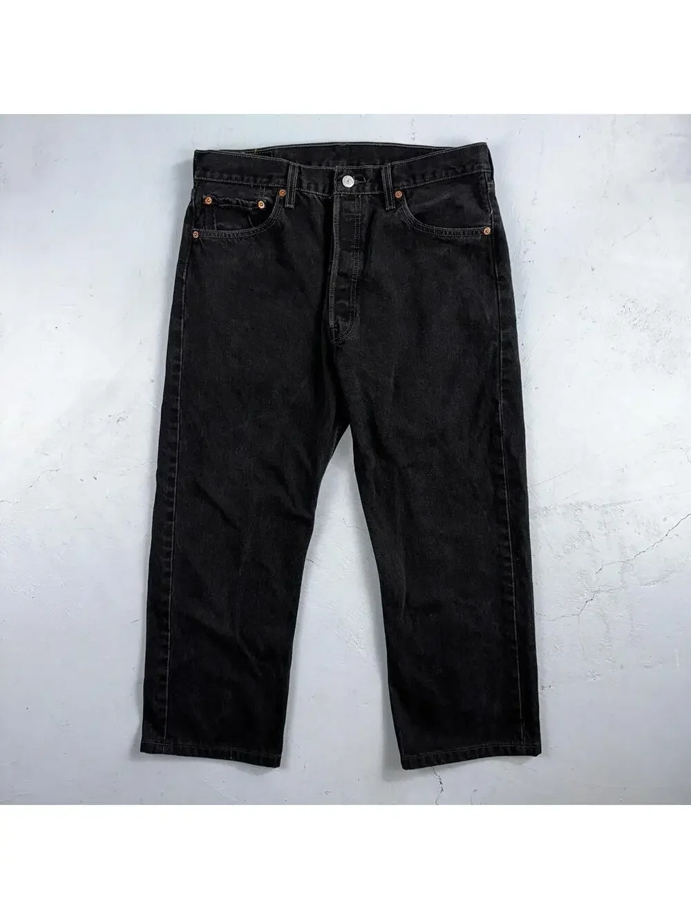 Levis 501 Vintage 90s Y2K XX Straight Leg Jeans Black Dark Wash 34x30 Act 32x25